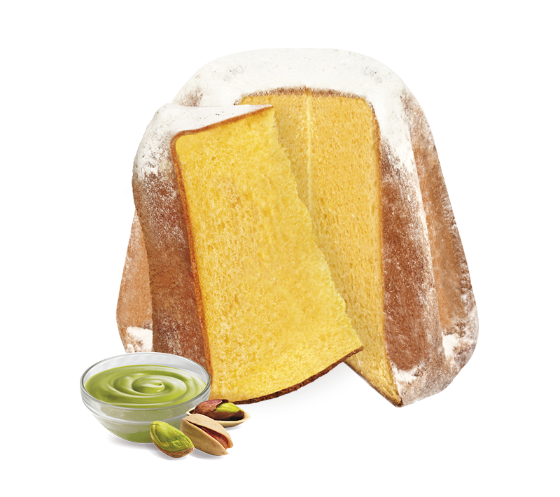 Pandoro con crema de pistacho siciliana, Sicilyum, 1 Kg Sicilyum