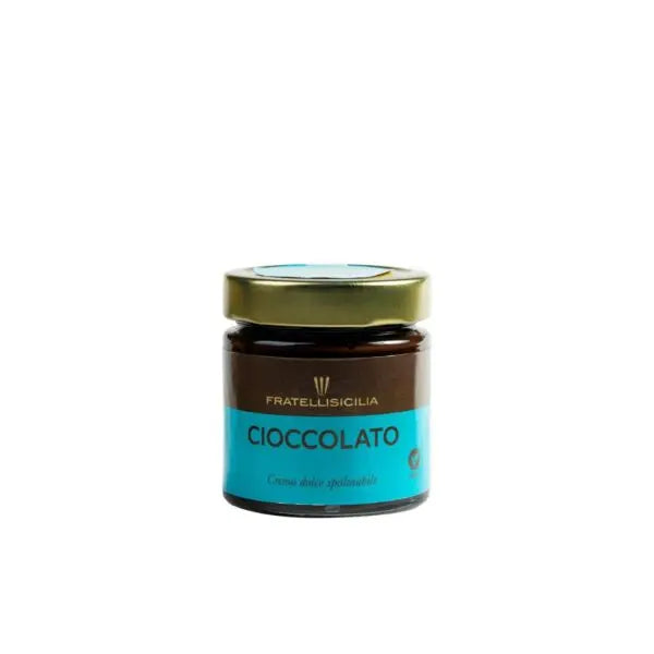 Panettone al cioccolato fondente con vasetto di crema di cioccolato fondente , Fratelli Sicilia, 1 Kg Fratelli Sicilia