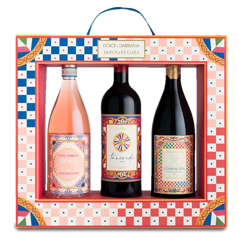 Confezione Regalo Cornice Dolce&Gabbana con Rosa, Tancredi e Cuordilava, Donnafugata Donnafugata