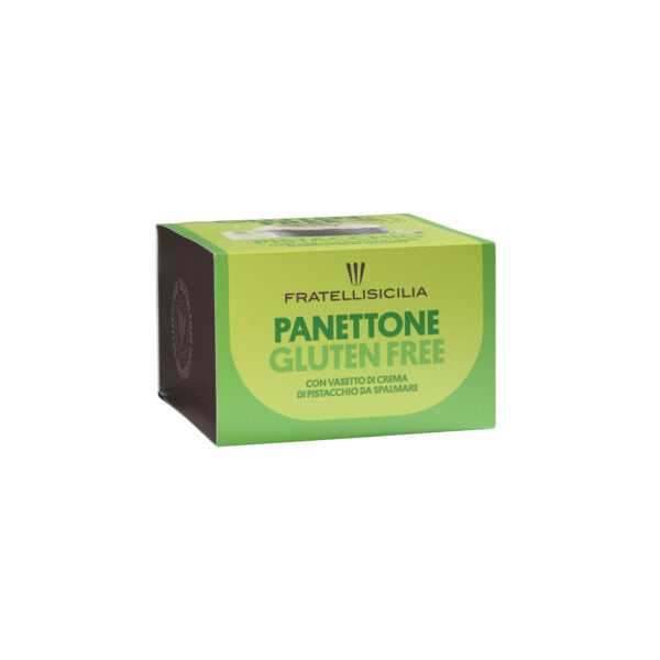 Panettone de pistacho con crema de pistacho sin gluten tarro, Fratelli Sicilia, 500 gr Fratelli Sicilia