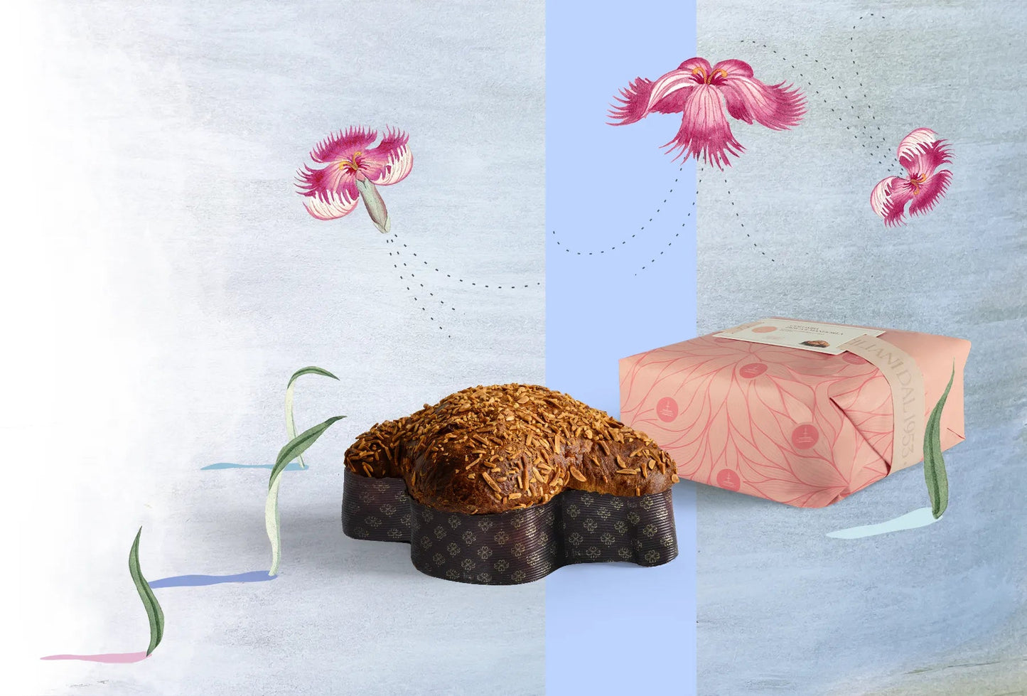 Colomba Fiasconaro con canditi di Pesca di Leonforte IGP e Mandorla, 1 kg Fiasconaro