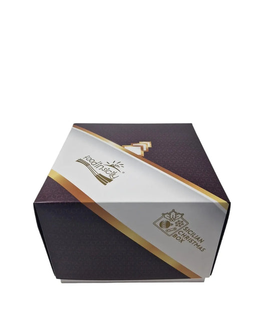 Confezione regalo natalizia "Sicilian Christmas Box" con 4 prodotti siciliani di alta qualità Confezione regalo natalizia Food in Sicily