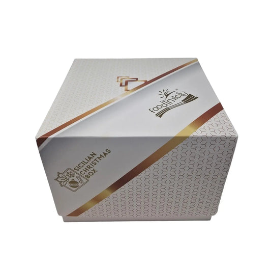 Confezione regalo natalizia "Sicilian Christmas Box" con 5 prodotti siciliani di alta qualità Confezione regalo natalizia Food in Sicily