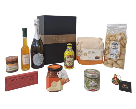 Strenna Natalizia "Panarea" con 10 prodotti tipici siciliani Confezione regalo natalizia Food in Sicily