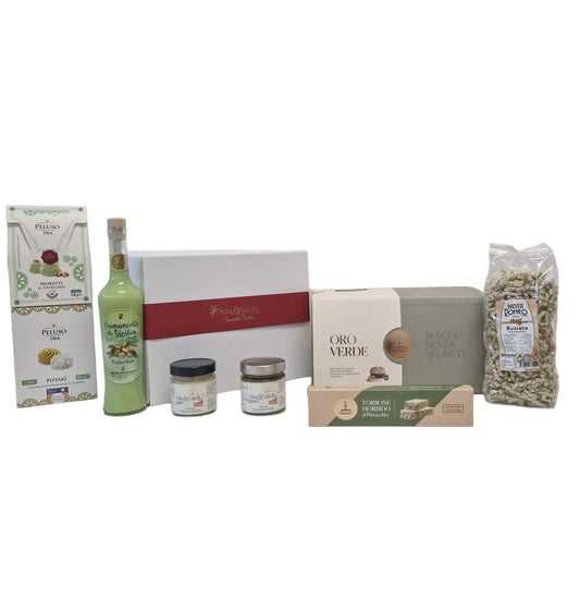 Pistacchiosa, confezione regalo natalizia con 10 prodotti tipici siciliani Confezione regalo natalizia Food in Sicily