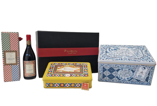 Easter gift box "Dolce&Gabbana" branded Dolce&Gabbana in 6 variants Fiasconaro Christmas gift box D&G Blue Colomba with Chocolate and Sicilian wild strawberry jam, 1 Kg