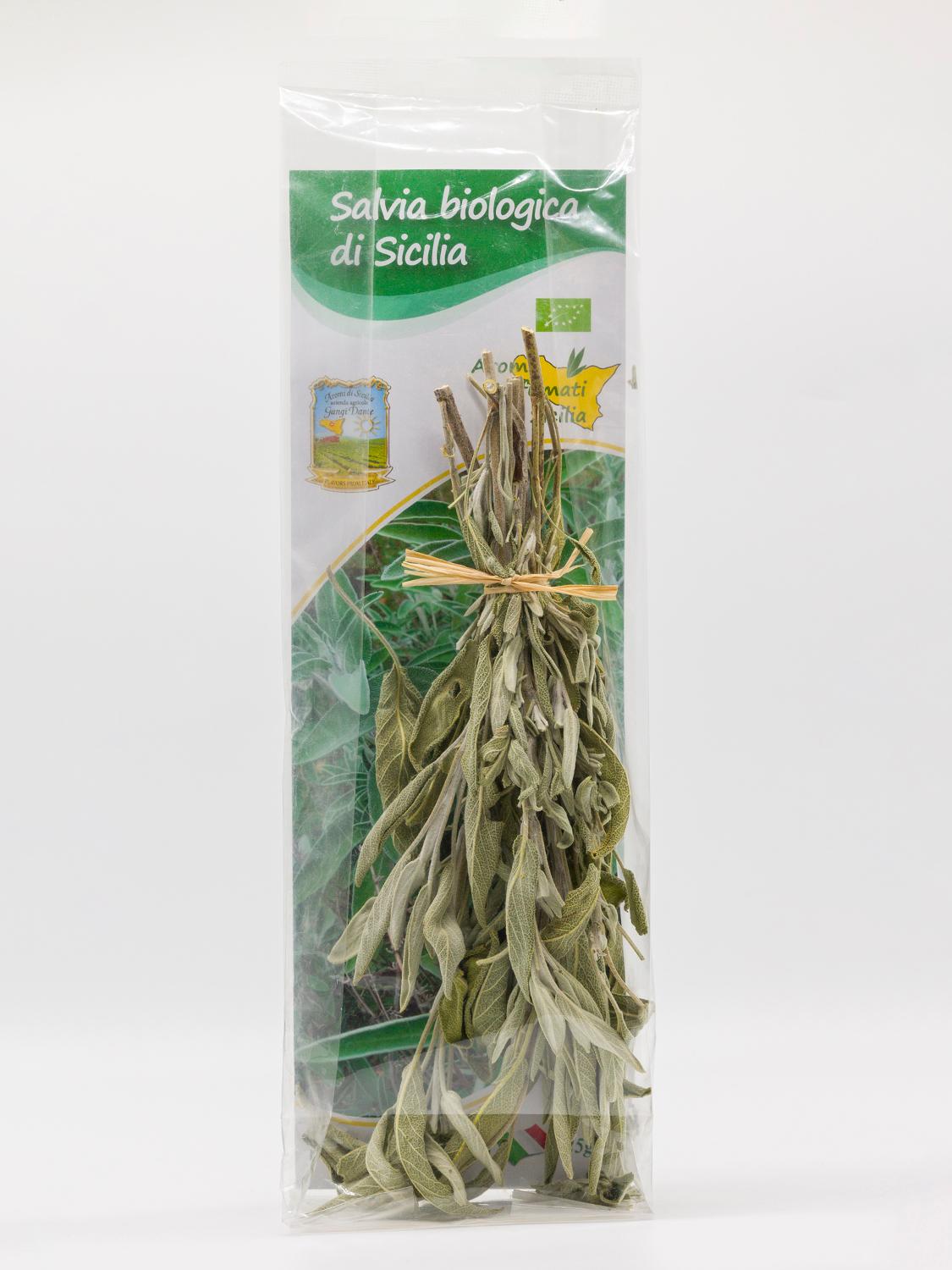 Salvia Biologica di Sicilia a rametti, Peso 25 gr, Azienda Agricola Gangi Dante Azienda Agricola Gangi Dante