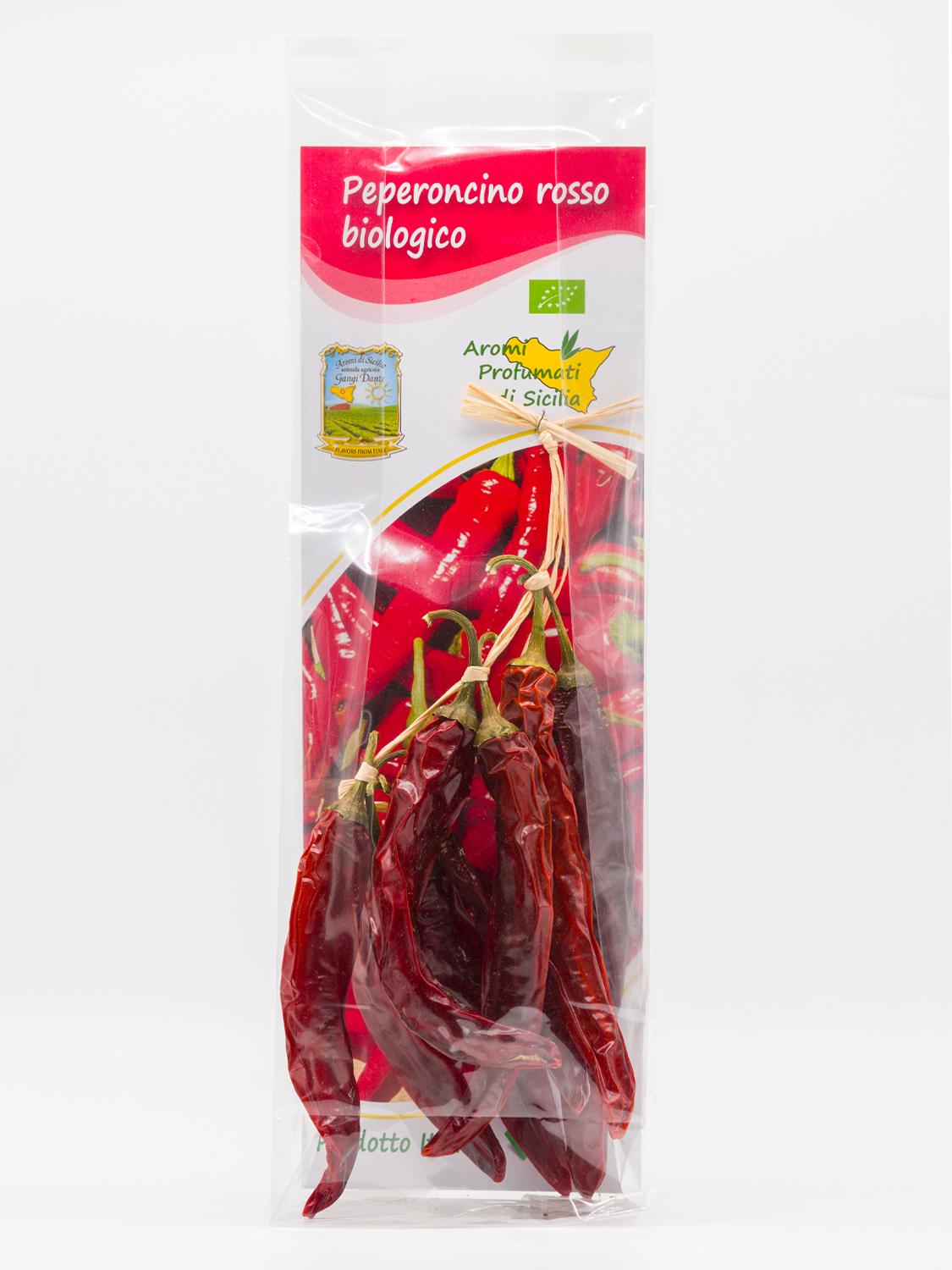 Peperoncino Rosso Biologico di Sicilia a rametti, Peso 25 gr, Azienda Agricola Gangi Dante Azienda Agricola Gangi Dante