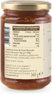 Confettura Extra di Fichi Bianchi, Agrisicilia, 360 gr Agrisicilia