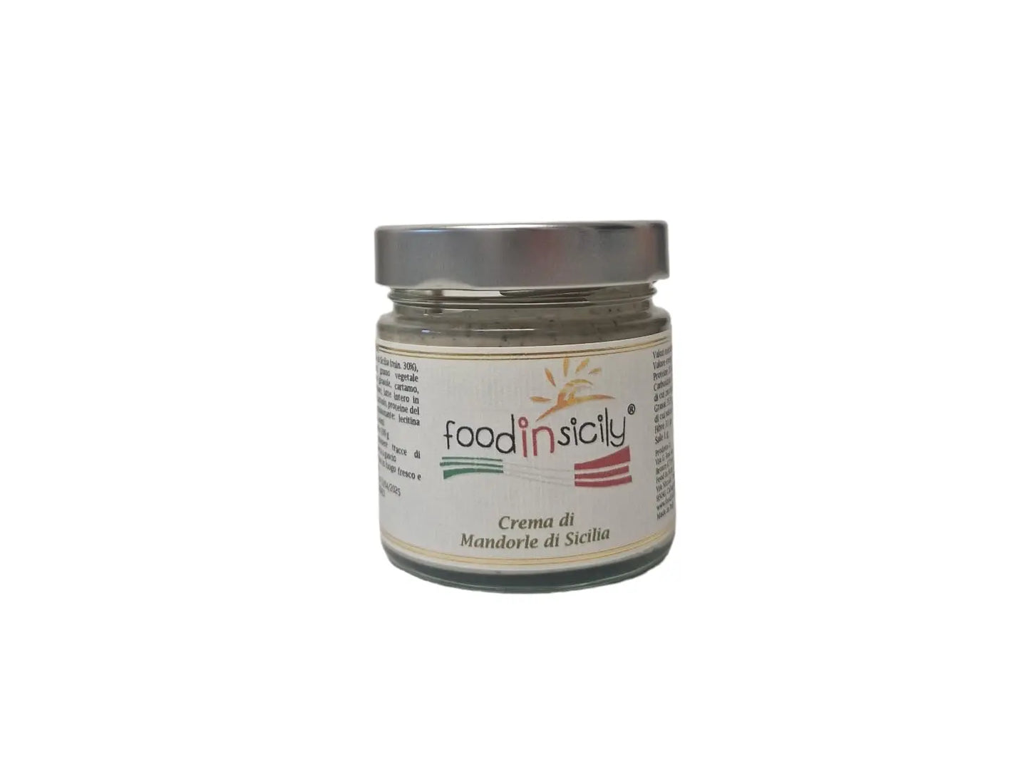 Crema dolce con 30% di Mandorle di Sicilia, 190 gr Confetture e Creme spalmabili Food in Sicily