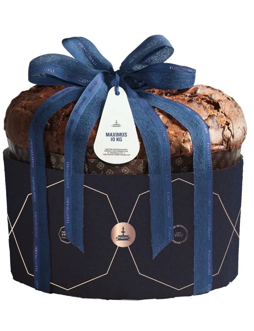 Panettone Fiasconaro Maximus with raisins flavored with Marsala and Zibibbo, various weights Fiasconaro