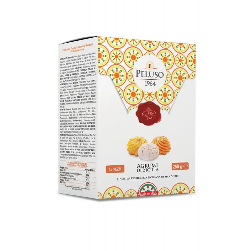 Biscotti di mandorla agli agrumi di Sicilia, Peluso 1964, 250 gr Dolci tipici siciliani Peluso 1964