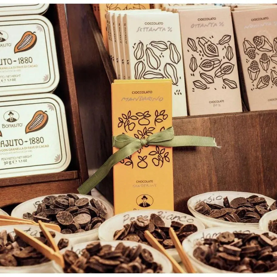 Cioccolato Artigianale al Mandarino, 50 gr Dolci tipici siciliani Antica Dolceria Bonajuto