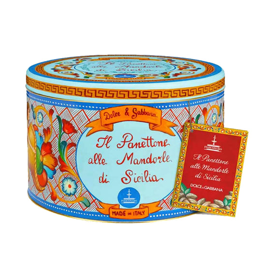 Panettone Artigianale Fiasconaro "Dolce e Gabbana" alle Mandorle di Sicilia, 1 Kg Panettone Fiasconaro