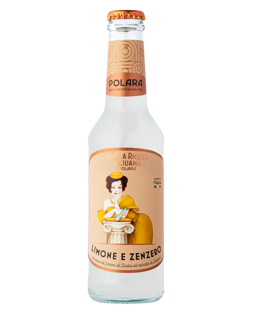 Bibita Polara con succo di Limone ed estratto di Zenzero, Confezione da 24 Bottiglie x 27,5 cl Polara