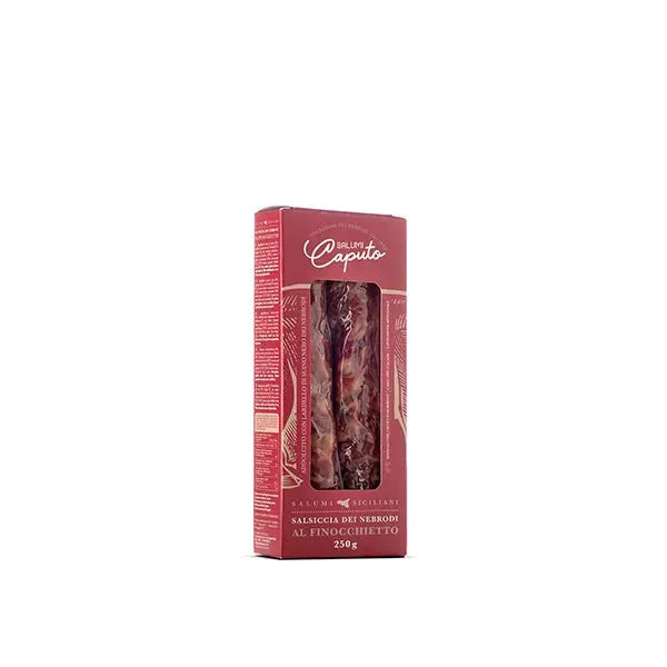 Salsiccia dei Nebrodi al Finocchietto, Salumi Caputo, 250 gr Salumi Salumi Lipari