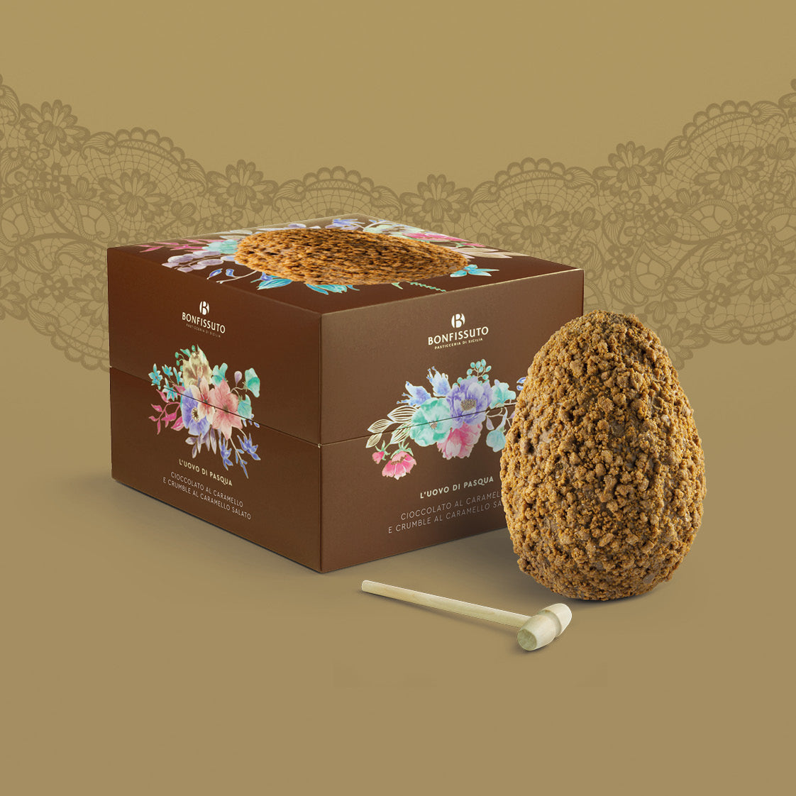 Uovo di Pasqua Bonfissuto al Caramello salato, 500 gr Bonfissuto