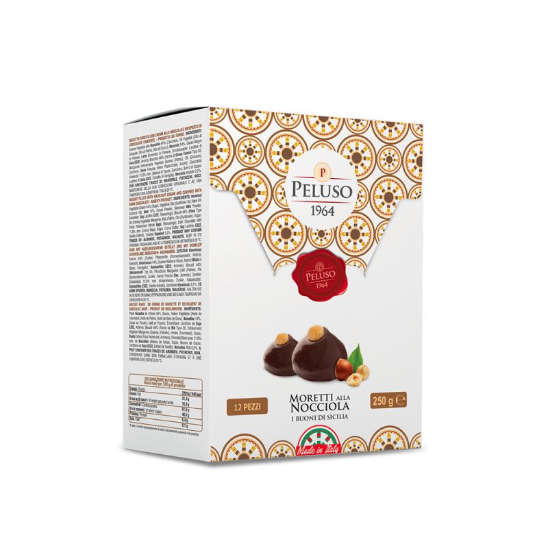 Biscotti di pasta frolla Moretti alla Nocciola, 170 gr o 250 gr Dolci tipici siciliani Peluso 1964 250