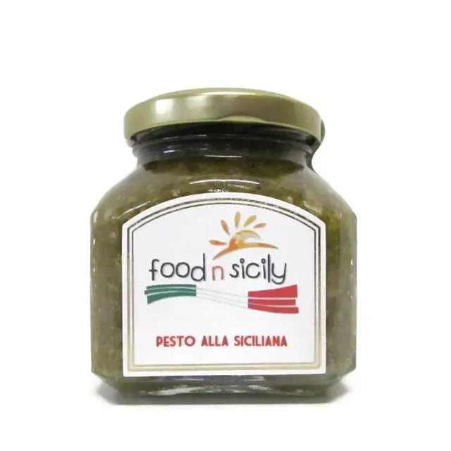 Pesto siciliano con mandorle tostate 190 grammi Condimenti Food in Sicily