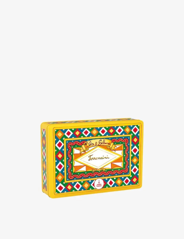 Torroncini siciliani Fiasconaro morbidi assortiti in latta Dolce&Gabbana, vari formati Dolci tipici siciliani Fiasconaro Confezione da 500 gr