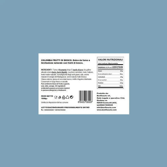 Colomba Bonfissuto ai Frutti di Bosco . Bonfissuto
