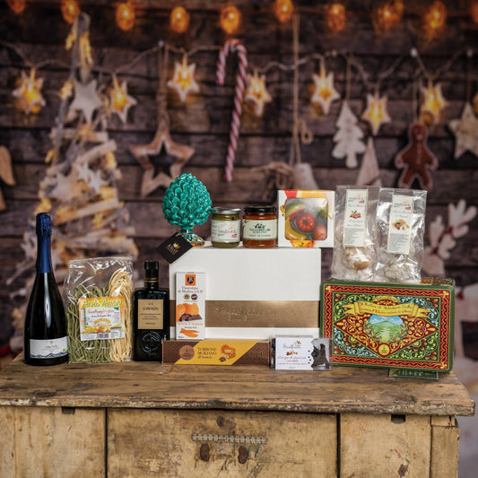 Confezione regalo natalizia "Erice" con 13 prodotti siciliani Confezione regalo natalizia Food in Sicily