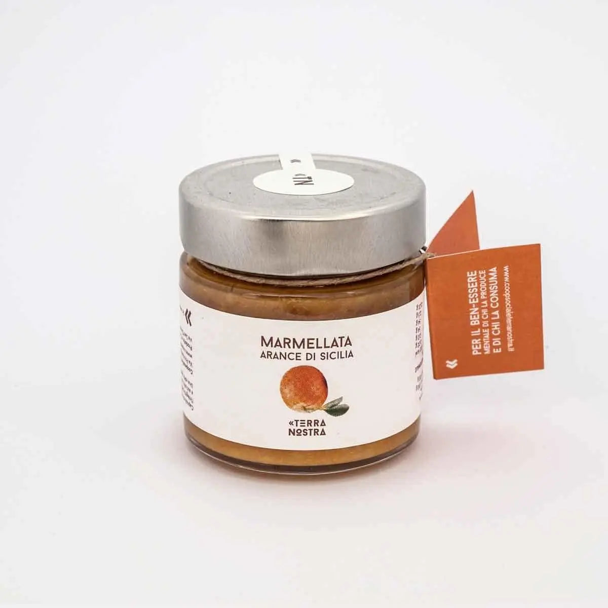 Sizilianische Orangenmarmelade aus sozialer Landwirtschaft, 240 Gramm Marmeladen und Aufstriche Sozialgenossenschaft Terra Nostra