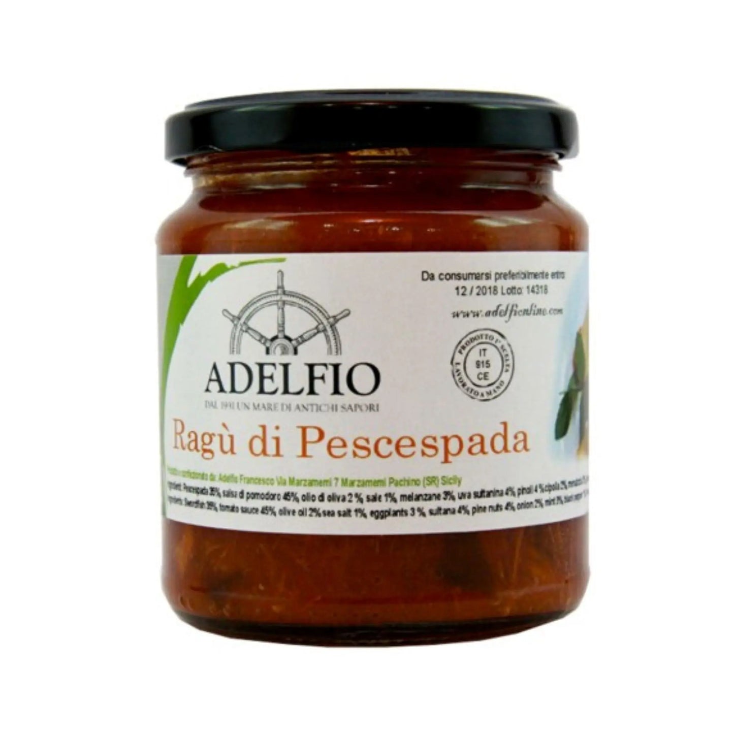 Sugo di Pesce Spada 300 gr Sugo Adelfio - Marzamemi