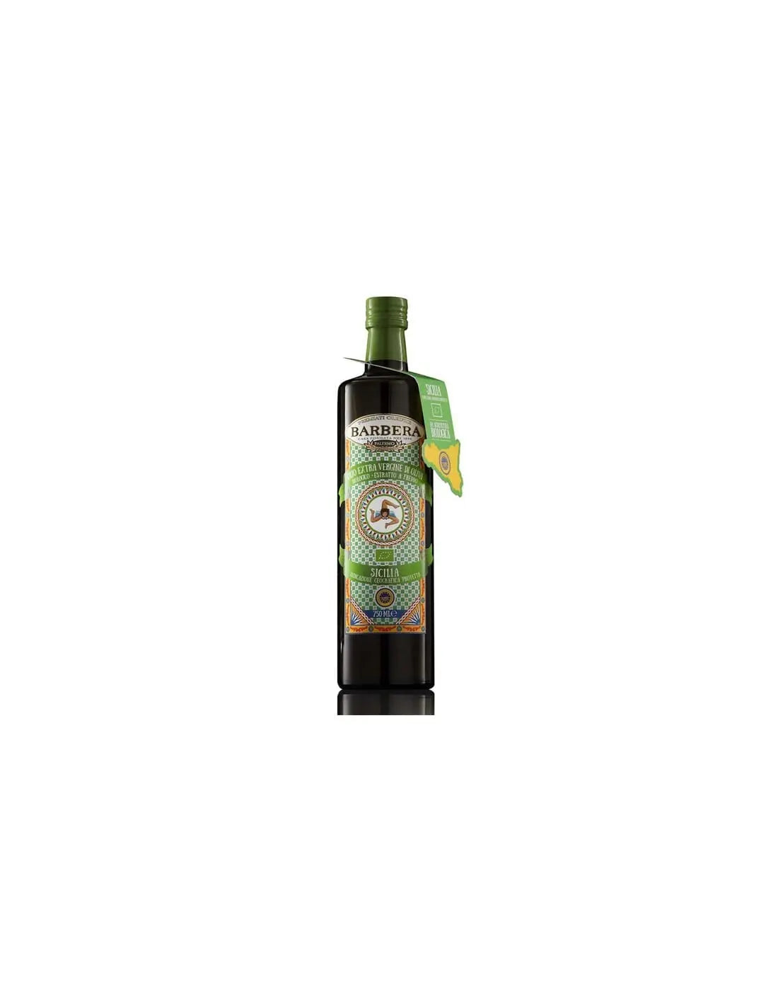 Aceite de Oliva Virgen Extra, Ecológico, Sicilia - Indicación Geográfica Protegida, Premiado Oleifici Barbera, dos formatos Premiado Oleifici Barbera Condimentos 1 botella de 750 ml