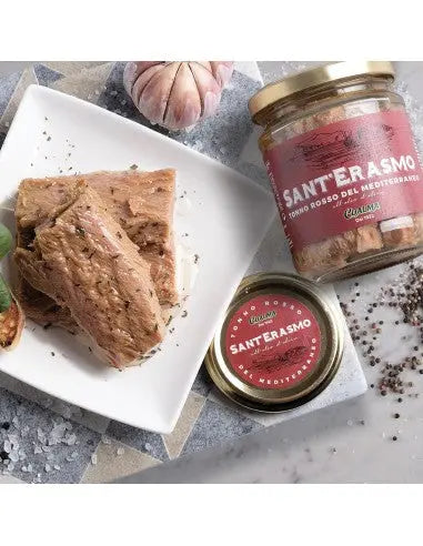 Filetti di tonno rosso del Mar Mediterraneoin olio d'oliva Sant'Erasmo, Coalma 200g Tonno Coalma - Sant'Erasmo