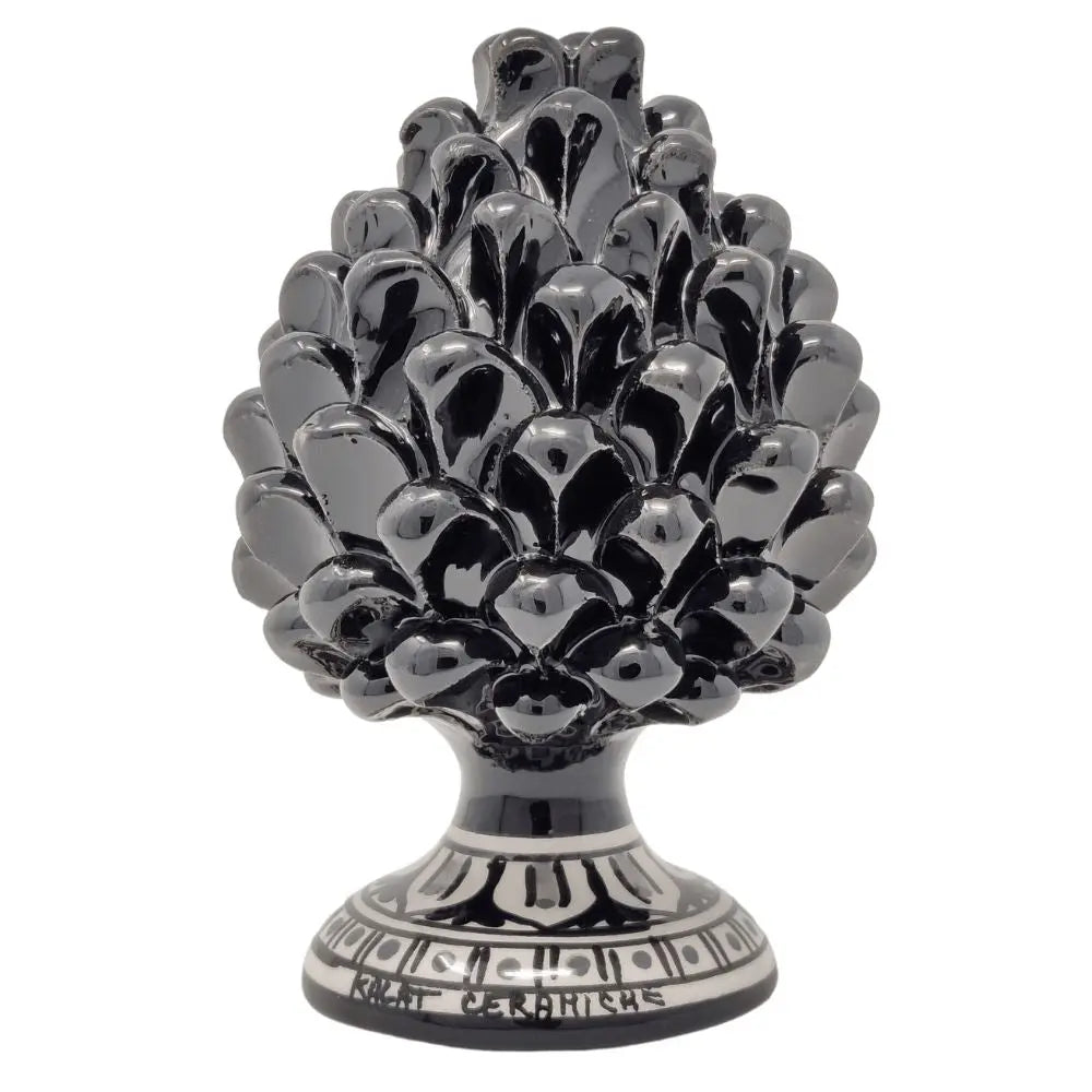 Pigna Grigio Retrò in Ceramica artistica di Caltagirone, h 15 cm Ceramica Kalat Ceramiche