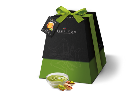 Pandoro con crema al Pistacchio di Sicilia  , Sicilyum, 1 Kg Sicilyum