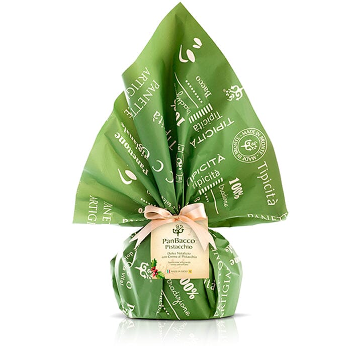 Panettone PanBacco Retrò con crema di Pistacchio,1 Kg, Bacco Dolci tipici siciliani Bacco 