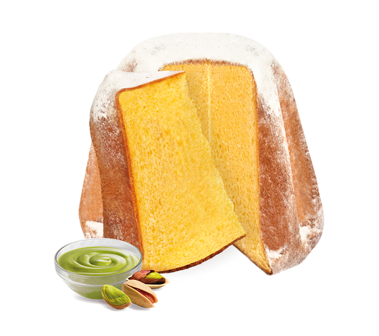 Pandoro con crema al Pistacchio di Sicilia  , Sicilyum, 1 Kg Sicilyum