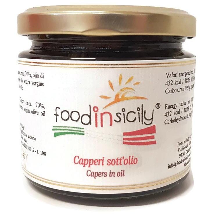 Capperi Sott'olio, 190 gr, Food in Sicily Contorni Food in Sicily 