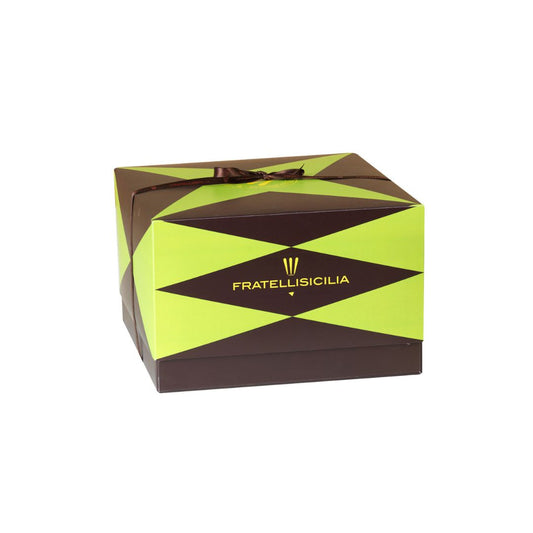 Panettone al Pistacchio con vasetto di crema di pistacchio , Fratelli Sicilia, 1 Kg Fratelli Sicilia