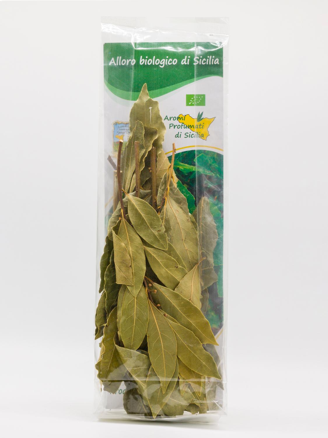 Alloro Biologico di Sicilia a rametti, Peso 25 gr, Azienda Agricola Gangi Dante Azienda Agricola Gangi Dante