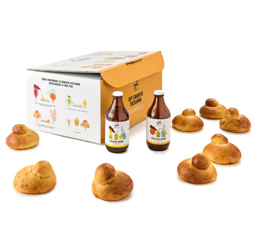 KIT GRANITA SICILIANA CON 8 BRIOCHE E DUE GUSTI A SCELTA DALLE OPZIONI IN BASSO Dolci tipici siciliani Food in Sicily 