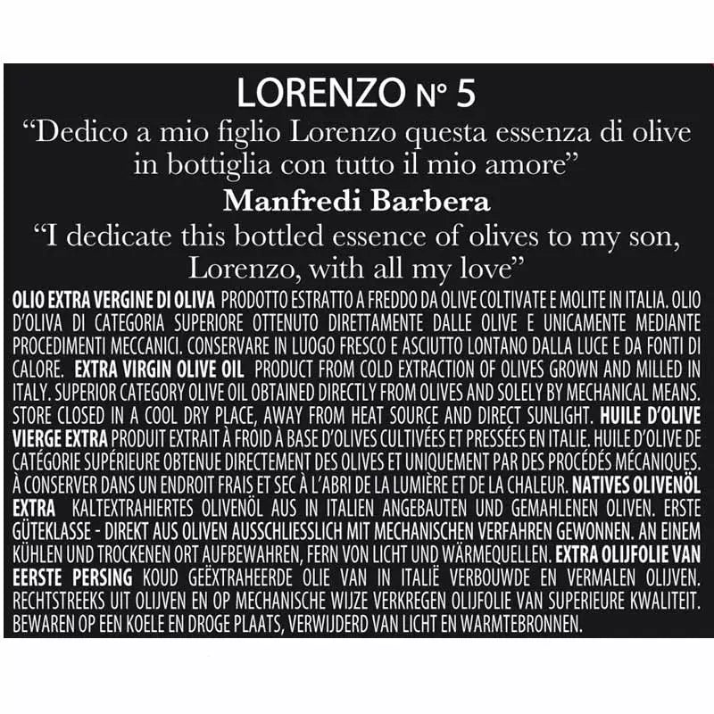 GIFT PACKAGE EXTRA VIRGIN OLIVE OIL OR THE THREE LORENZO BARBERA 500 ML x 3