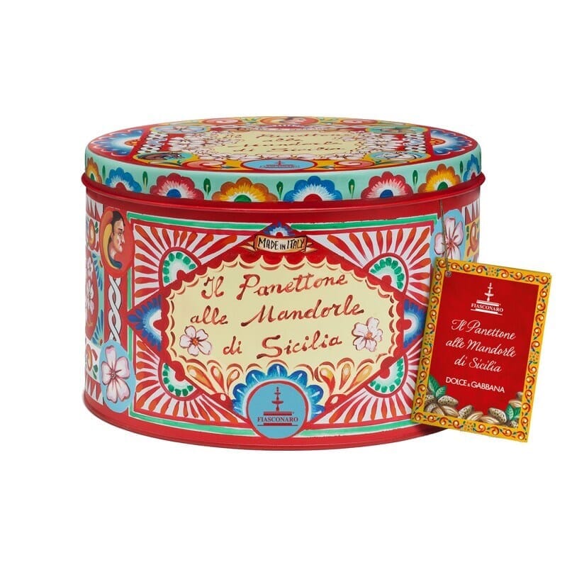 Panettone Artigianale Fiasconaro "Dolce e Gabbana" alle Mandorle di Sicilia, 1 Kg Panettone Fiasconaro Panettone Fiasconaro Dolce&Gabbana alle mandorle di Sicilia Colore Rosso 1 Kg 