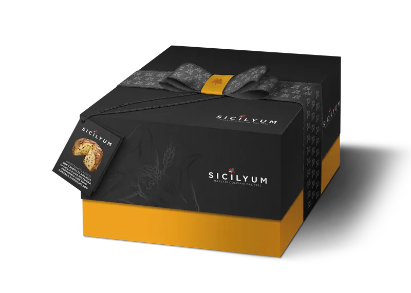 Panettone Classico con  uvetta sultanina aromatizzata con “Vino Marsala Fine DOC” , Sicilyum, 1 Kg Sicilyum