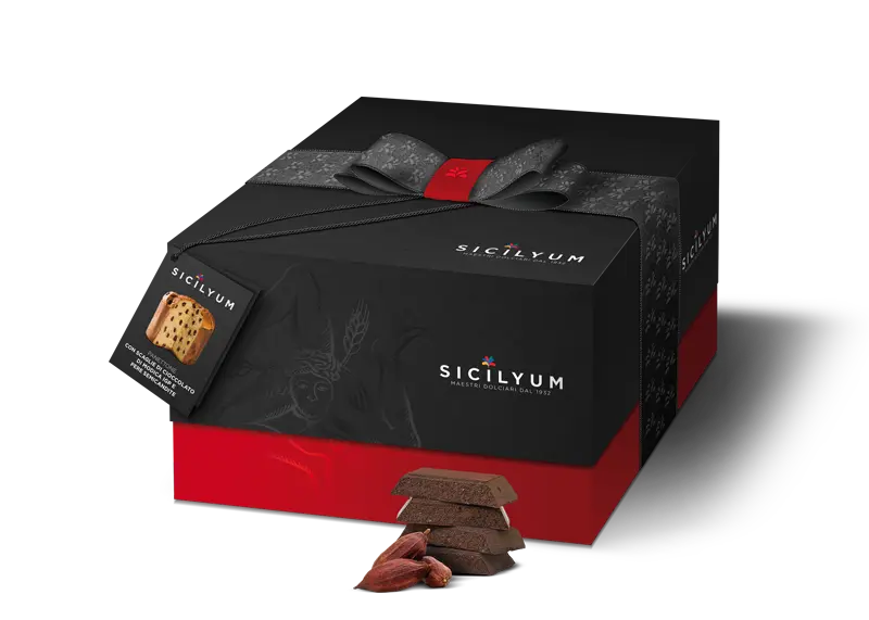 Panettone al Cioccolato di Modica IGP” e pere semicandite  , Sicilyum, 1 Kg Sicilyum