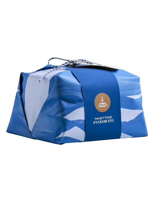 Panettone Fiasconaro Pandorato senza uvetta e canditi ricoperto di glassa e zucchero a velo, varie grammature Fiasconaro