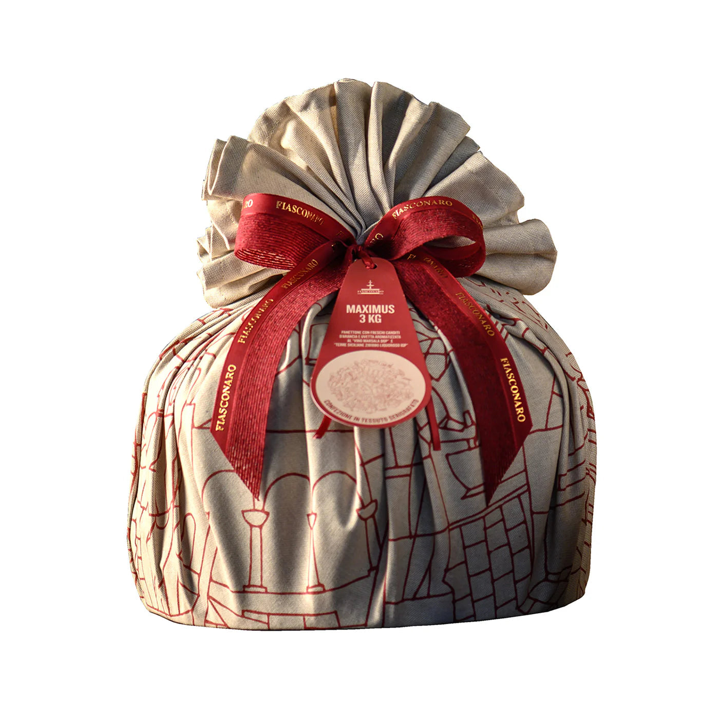 Panettone Fiasconaro Maximus con uvetta aromatizzata al Marsala e Zibibbo, varie grammature Fiasconaro Panettone Fiasconaro tradizionale Maximum con uvetta aromatizzata al Marsala e Zibibbo 3 Kg 