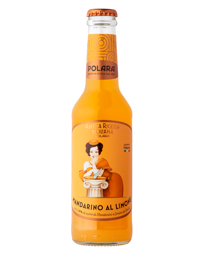 Mandarino al Limone Polara, confezione da 24 Bottiglie x 27,5cl Polara