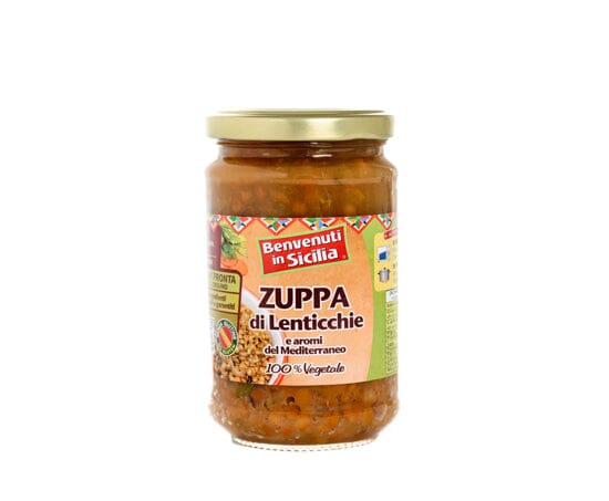 Zuppa di lenticchie e aromi del Mediterraneo, 300 gr Zuppa F.lli Contorno 