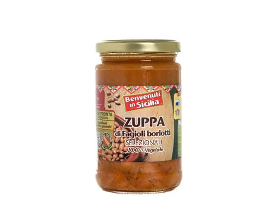 Zuppa di fagioli borlotti, 300 gr Zuppa F.lli Contorno 