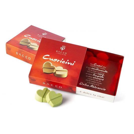 Cuoricini, Cioccolato al Pistacchio, 55 gr Dolci tipici siciliani Bacco 