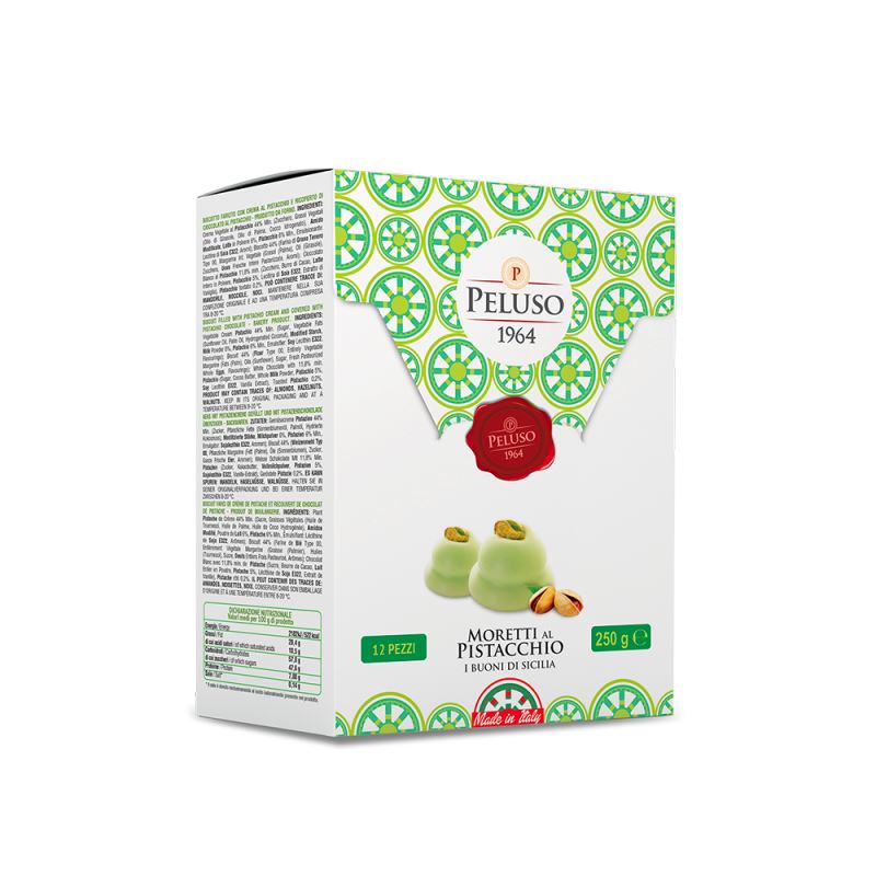 Biscotti di pasta frolla Moretti al Pistacchio, 170 gr o 250 gr Dolci tipici siciliani Peluso 1964 250 