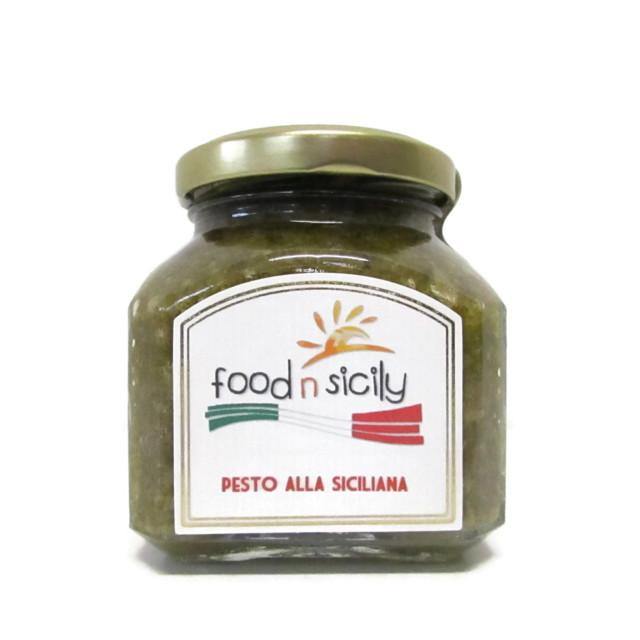 Pesto siciliano con mandorle tostate 190 grammi Condimenti Food in Sicily 
